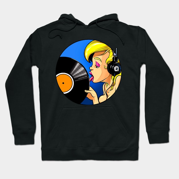 I Really Love Vinyl Hoodie by StrictlyDesigns